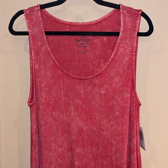 NWT Torrid maxi dress/ red tank top styled with uneven hem line size 1X 14-16 - Picture 2 of 11